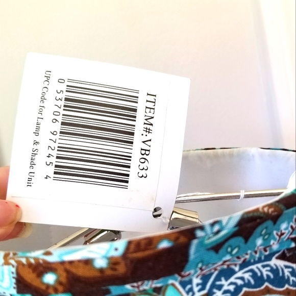 Vera Bradley Java Blue Shabby Chic Table Lamp - Picture 4 of 8